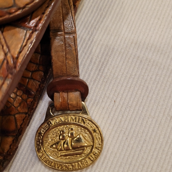 🐊EUC~ VINTAGE BRAHMIN CLUTCH/SHOULDER BAG - Picture 13 of 14